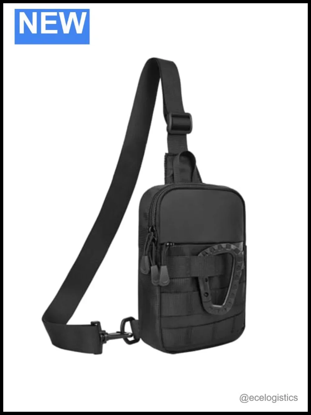 Tactical Mini Crossbody Sling Bag with MOLLE Webbing, Waterproof Nylon EDC